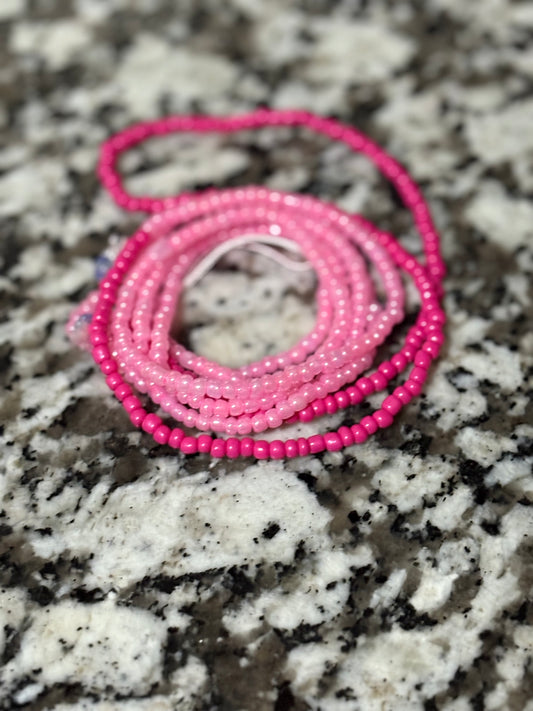 Pink Ombre Waist Beads